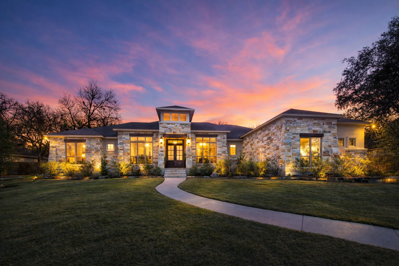 Mosaic Homes completed custom home in Central Texas