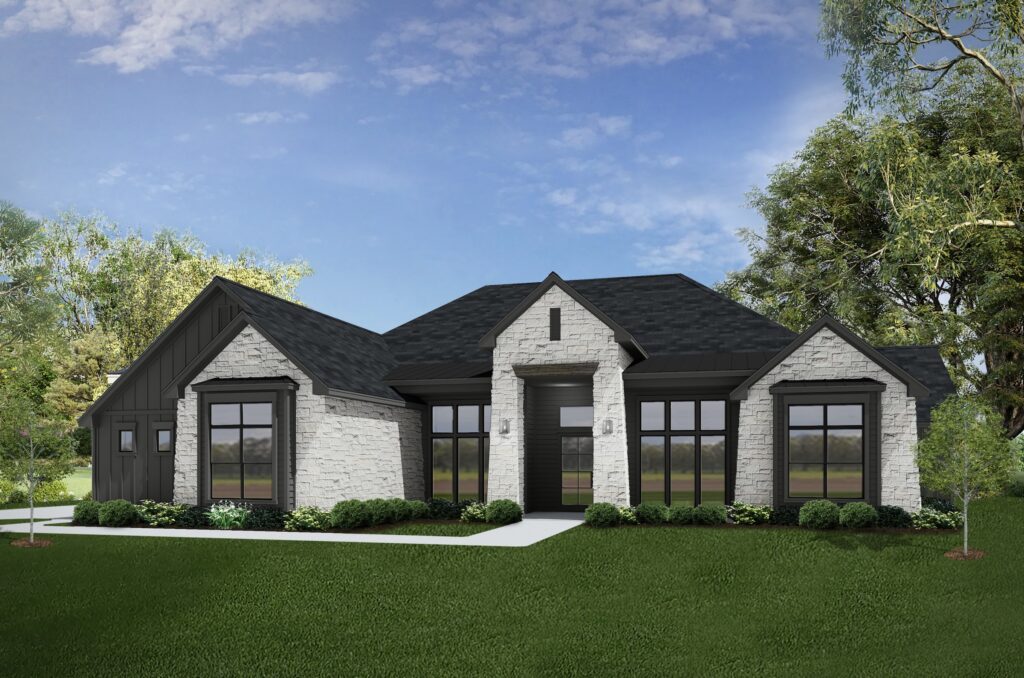 Flintrock Builders Brazos II floor plan home in King Oaks, Salado, Texas