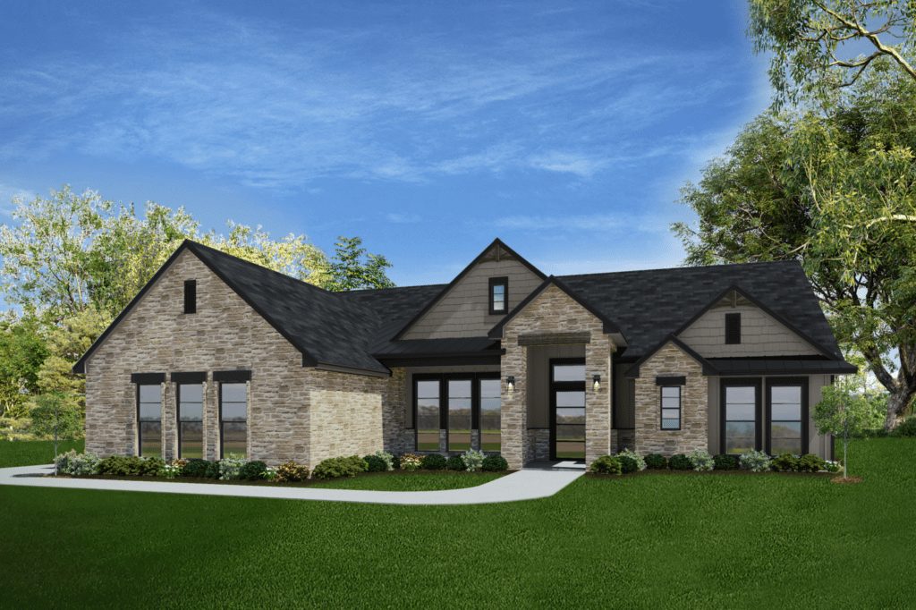 Flintrock Builders Pecos plan home in King Oaks, Salado, Texas