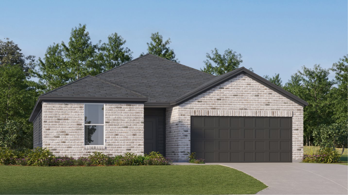 Hendrix plan elevation by Lennar, representative of 1030 Flint Ridge Loop, Salado, TX