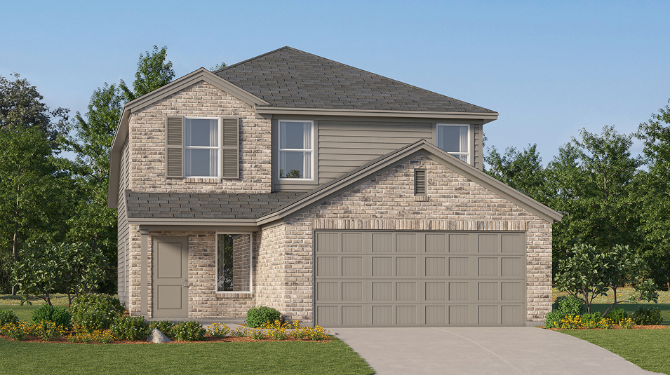 Morrow plan elevation by Lennar, representative of 133 Flying Tigers Trl, Jarrell, TX