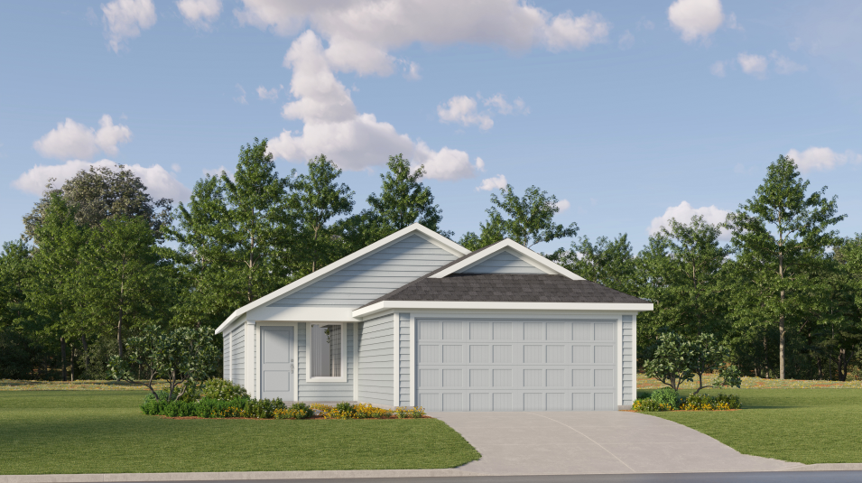 Kitson plan elevation by Lennar, representative of 224 Louisa Lane, Jarrell, TX
