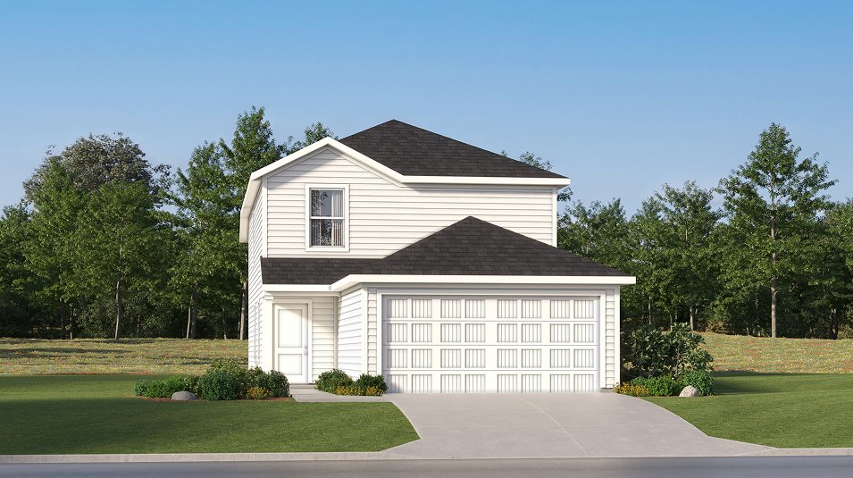 Tilley plan elevation by Lennar, representative of 253 Louisa Lane, Jarrell, TX