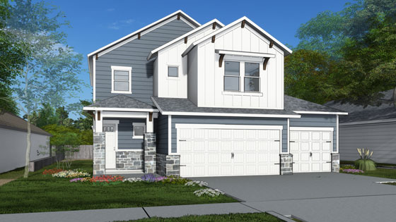 Aurora plan elevation by Saratoga Homes — 209 Olla Drive, Killeen, TX