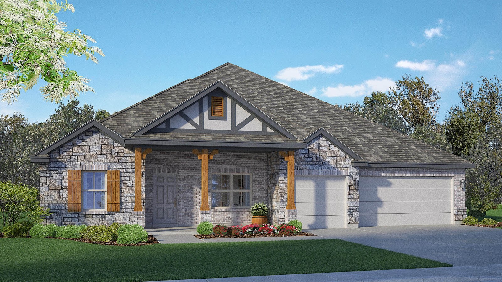 Waverley plan rendering — new construction D.R. Horton home at 14532 Egon Dr, Salado, Texas (images representative of plan)