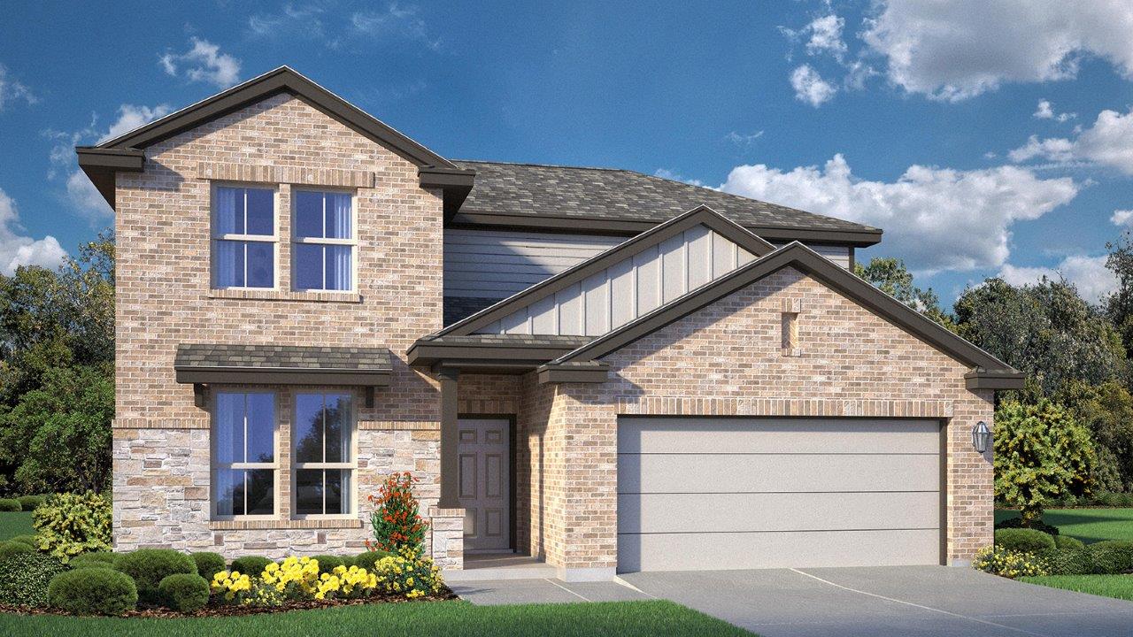 Magnolia plan rendering — new construction D.R. Horton home at 245 Dora Drive, Killeen, Texas (images representative of plan)