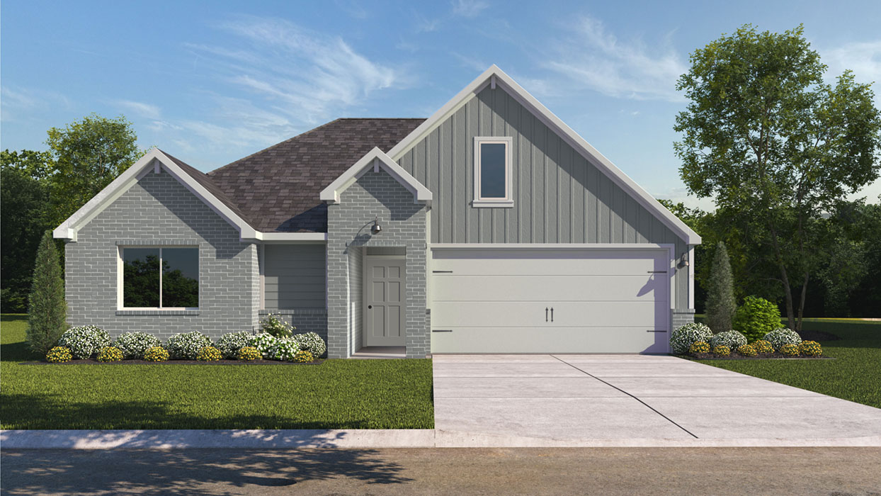 Ashburn plan rendering — new construction D.R. Horton home at 245 Quarter Horse Road, Nolanville, Texas (images representative of plan)