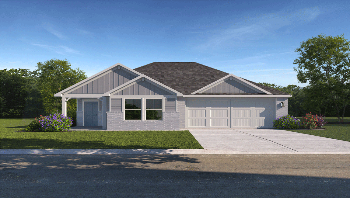 Camden plan rendering — new construction D.R. Horton home at 246 Quarter Horse Road, Nolanville, Texas (images representative of plan)
